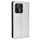 For ZTE Blade V30 Cubic Grid Texture Flip Leather Phone Case(Silver) - 3
