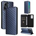 For ZTE Blade V41 Smart / Optus X Max Cubic Grid Texture Flip Leather Phone Case(Blue) - 1