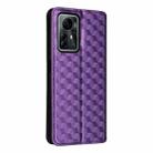 For ZTE Blade V41 Smart / Optus X Max Cubic Grid Texture Flip Leather Phone Case(Purple) - 3