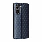 For ZTE Blade V41 Vita / V50 Design 5G Cubic Grid Texture Flip Leather Phone Case(Blue) - 3