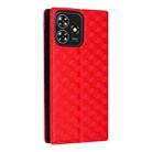For ZTE Blade V50 Smart / Axon 50 Lite Cubic Grid Texture Flip Leather Phone Case(Red) - 3