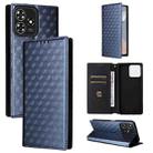 For ZTE Blade V50 Smart / Axon 50 Lite Cubic Grid Texture Flip Leather Phone Case(Blue) - 1