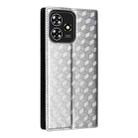 For ZTE Blade V50 Smart / Axon 50 Lite Cubic Grid Texture Flip Leather Phone Case(Silver) - 3