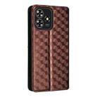 For ZTE Blade V50 Smart / Axon 50 Lite Cubic Grid Texture Flip Leather Phone Case(Brown) - 3