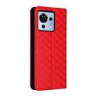 For ZTE Blade V50 Vita Cubic Grid Texture Flip Leather Phone Case(Red) - 3