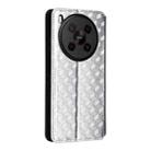 For ZTE Blade V70 Max / nubia V70 Max Cubic Grid Texture Flip Leather Phone Case(Silver) - 3