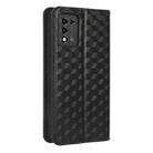 For ZTE Libero 5G II Cubic Grid Texture Flip Leather Phone Case(Black) - 3
