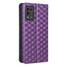 For ZTE Libero 5G II Cubic Grid Texture Flip Leather Phone Case(Purple) - 3