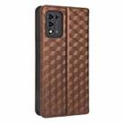 For ZTE Libero 5G II Cubic Grid Texture Flip Leather Phone Case(Brown) - 3