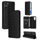 For ZTE Libero 5G IV / nubia LVY Cubic Grid Texture Flip Leather Phone Case(Black) - 1