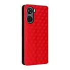 For ZTE Libero 5G IV / nubia LVY Cubic Grid Texture Flip Leather Phone Case(Red) - 3