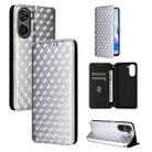 For ZTE Libero 5G IV / nubia LVY Cubic Grid Texture Flip Leather Phone Case(Silver) - 1
