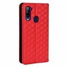 For ZTE Libero 5G Cubic Grid Texture Flip Leather Phone Case(Red) - 3