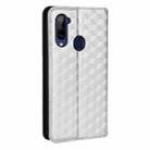 For ZTE Libero 5G Cubic Grid Texture Flip Leather Phone Case(Silver) - 3