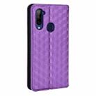 For ZTE Libero 5G Cubic Grid Texture Flip Leather Phone Case(Purple) - 3