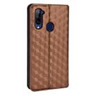 For ZTE Libero 5G Cubic Grid Texture Flip Leather Phone Case(Brown) - 3