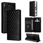 For ZTE nubia Z60S Pro Cubic Grid Texture Flip Leather Phone Case(Black) - 1