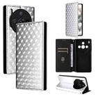 For ZTE nubia Z60S Pro Cubic Grid Texture Flip Leather Phone Case(Silver) - 1
