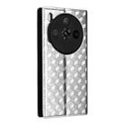 For ZTE nubia Z60S Pro Cubic Grid Texture Flip Leather Phone Case(Silver) - 3