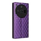 For ZTE nubia Z60S Pro Cubic Grid Texture Flip Leather Phone Case(Purple) - 3