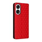 For ZTE Anshin Family / A303ZT Cubic Grid Texture Flip Leather Phone Case(Red) - 3