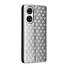 For ZTE Anshin Family / A303ZT Cubic Grid Texture Flip Leather Phone Case(Silver) - 3