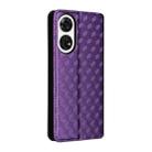For ZTE Anshin Family / A303ZT Cubic Grid Texture Flip Leather Phone Case(Purple) - 3