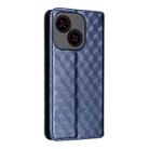 For ZTE Blade A35e Global / Z2466 Cubic Grid Texture Flip Leather Phone Case(Blue) - 3