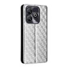 For ZTE Blade A75 4G Cubic Grid Texture Flip Leather Phone Case(Silver) - 3