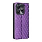 For ZTE Blade A75 4G Cubic Grid Texture Flip Leather Phone Case(Purple) - 3