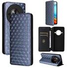 For ZTE Blade A75 5G / nubia Focus 5G Cubic Grid Texture Flip Leather Phone Case(Blue) - 1