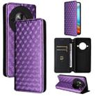 For ZTE Blade A75 5G / nubia Focus 5G Cubic Grid Texture Flip Leather Phone Case(Purple) - 1
