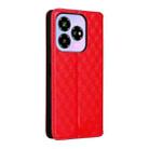 For ZTE Blade V60 Design Cubic Grid Texture Flip Leather Phone Case(Red) - 3
