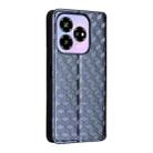 For ZTE Blade V60 Design Cubic Grid Texture Flip Leather Phone Case(Blue) - 3