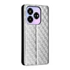 For ZTE Blade V60 Design Cubic Grid Texture Flip Leather Phone Case(Silver) - 3