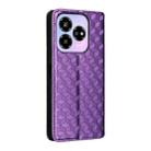 For ZTE Blade V60 Design Cubic Grid Texture Flip Leather Phone Case(Purple) - 3
