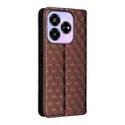 For ZTE Blade V60 Design Cubic Grid Texture Flip Leather Phone Case(Brown) - 3
