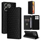 For ZTE Blade V70 4G / nubia V70 4G Cubic Grid Texture Flip Leather Phone Case(Black) - 1