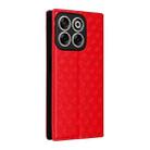 For ZTE Blade V70 4G / nubia V70 4G Cubic Grid Texture Flip Leather Phone Case(Red) - 3