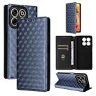 For ZTE Blade V70 4G / nubia V70 4G Cubic Grid Texture Flip Leather Phone Case(Blue) - 1