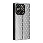 For ZTE Blade V70 4G / nubia V70 4G Cubic Grid Texture Flip Leather Phone Case(Silver) - 3