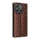 For ZTE Blade V70 4G / nubia V70 4G Cubic Grid Texture Flip Leather Phone Case(Brown) - 3