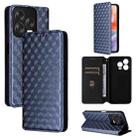 For ZTE Blade V70 Design 4G Cubic Grid Texture Flip Leather Phone Case(Blue) - 1