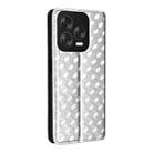 For ZTE Blade V70 Design 4G Cubic Grid Texture Flip Leather Phone Case(Silver) - 3