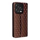 For ZTE Blade V70 Design 4G Cubic Grid Texture Flip Leather Phone Case(Brown) - 3