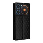 For ZTE nubia Music / Z2353 Cubic Grid Texture Flip Leather Phone Case(Black) - 3