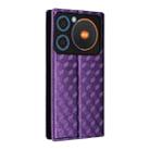 For ZTE nubia Music / Z2353 Cubic Grid Texture Flip Leather Phone Case(Purple) - 3