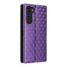 For ZTE Nubia S 5G / A403ZT Cubic Grid Texture Flip Leather Phone Case(Purple) - 3