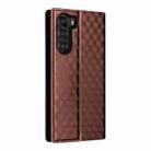 For ZTE Nubia S 5G / A403ZT Cubic Grid Texture Flip Leather Phone Case(Brown) - 3