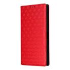 For ZTE Kantan Sumaho 4 / A402ZT Cubic Grid Texture Flip Leather Phone Case(Red) - 2